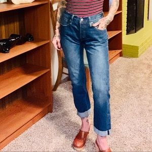 Levis 501 white oak selvedge denim